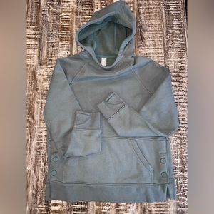 Athleta girl hoodie. Two buttons on each side on bottom by pocket. Size XL/14